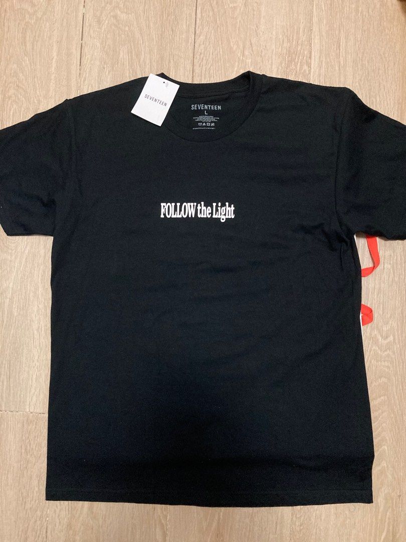 全新seventeen TEE Size L T-Shirt 恤follow the light kpop 全新seventeen TEE Size L T-Shirt 恤follow the light kpop