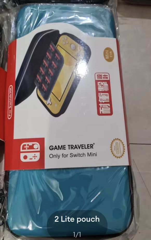 Switch hard pouch lite (Category: Cases & Covers) located in Quezon City. Submitted by juhaire (Listing ID 1300218713, Image 3). Description: Availabale brand new Switch lite hard pouch 350 Switch lite clear case 250 Temperd glass 250 Thumb grip 100 set.