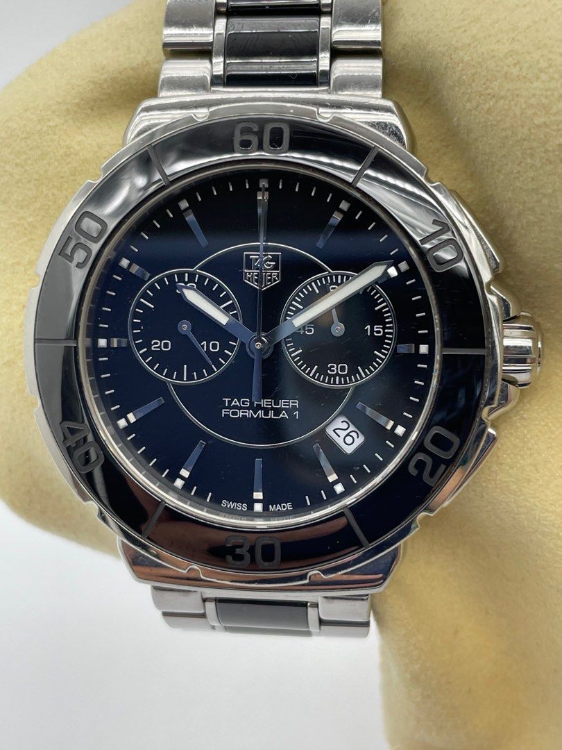 Tag Heuer Formula 1 Chronograph Quartz 41mm Watch CAH1210 Men s Fashion Watches Accessories Watches on Carousell