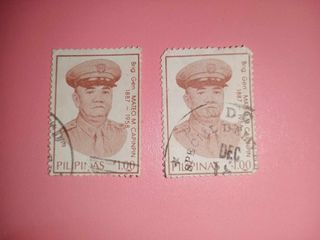 [TAKE ALL x2] Brig General Mateo M Capinpin Stamp Set Pilipinas Vintage Stamps Collectible Collector Military Collection Philippines Old Print