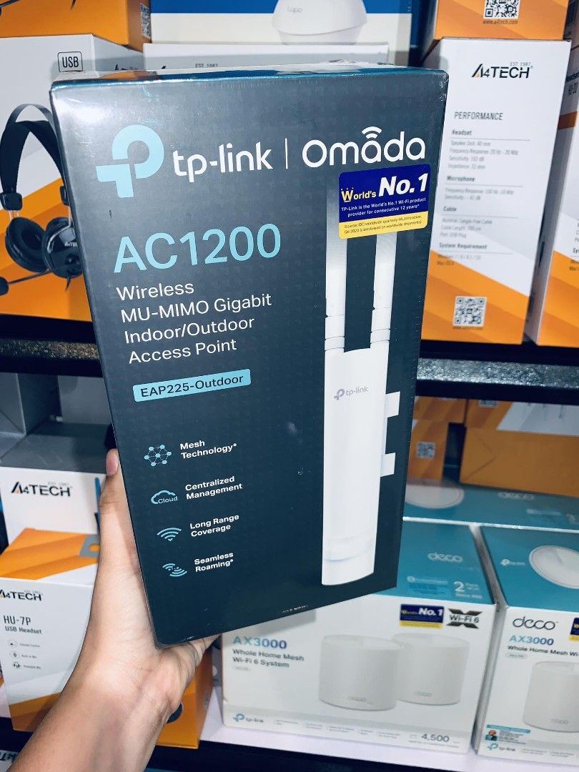 TP-Link EAP225 Outdoor AC1200 Wireless MU-MIMO Gigabit Access Point (Category: Networking) located in Makati City. Submitted by techubstoreandaccessories (Listing ID 1300253044, Image 3). Description: TP-Link EAP225 Outdoor AC1200 Wireless MU-MIMO Gigabit Access Point Ready for Pick Up / Delivery ‼️ 📌 DETAILS: ✅Actual Picture Posted. ✅BRAND NEW & ORIGINAL. ✅7 Days Replacement for Factory Defects and 1year Warranty. (Terms and conditions apply) -