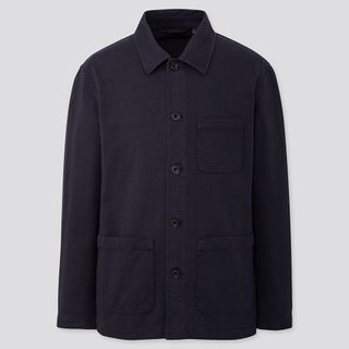 Uniqlo Men's Washed Jersey Overshirt Jacket (Small)
