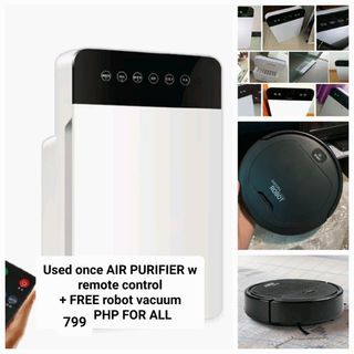 Used once AIR PURIFIER + FREE robot vacuum