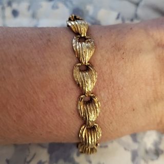 Vintage 14k real gold bracelet,  clasp lock