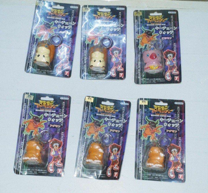 vintage bandai digimon Keychain lot 2