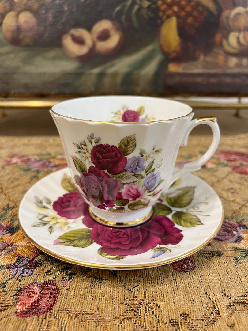 Vintage bone china tea cups top