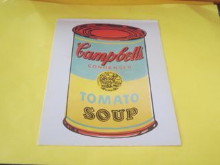 Vintage Postcard Andy Warhol  Foundation Original Pop Art CAMPBELL CONDENSED SOUP - 6.5 " X 5