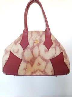 Vivienne Westwood Yasmin Canvas Leather Handbag