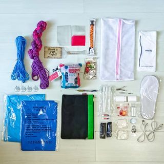 WANDERSKYE BACKPACK COVER + FREE TRAVEL ACCESSORIES: HAMMOCK DUYAN, CLOTHES LINE, TRANSPARENT PASSPORT HOLDER & LUGGAGE TAG, PARACORD BRACELET WHISTLE & KEYCHAIN, NAIL CUTTER, TWEEZER w/ SAFE KEEPER, MINI PADLOCK, EAR PLUGS, APRON, HAIR NET, TOILETRIES