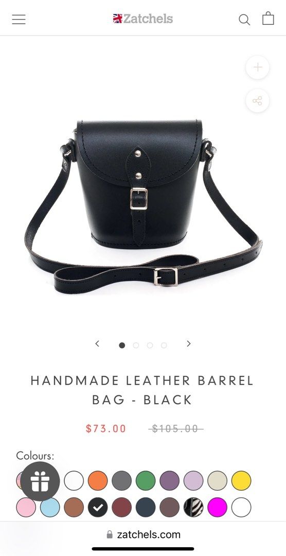 Zatchels HANDMADE LEATHER BARREL BAG ELECTRIC BLUE Women s Fashion Bags Wallets Cross body Bags on Carousell