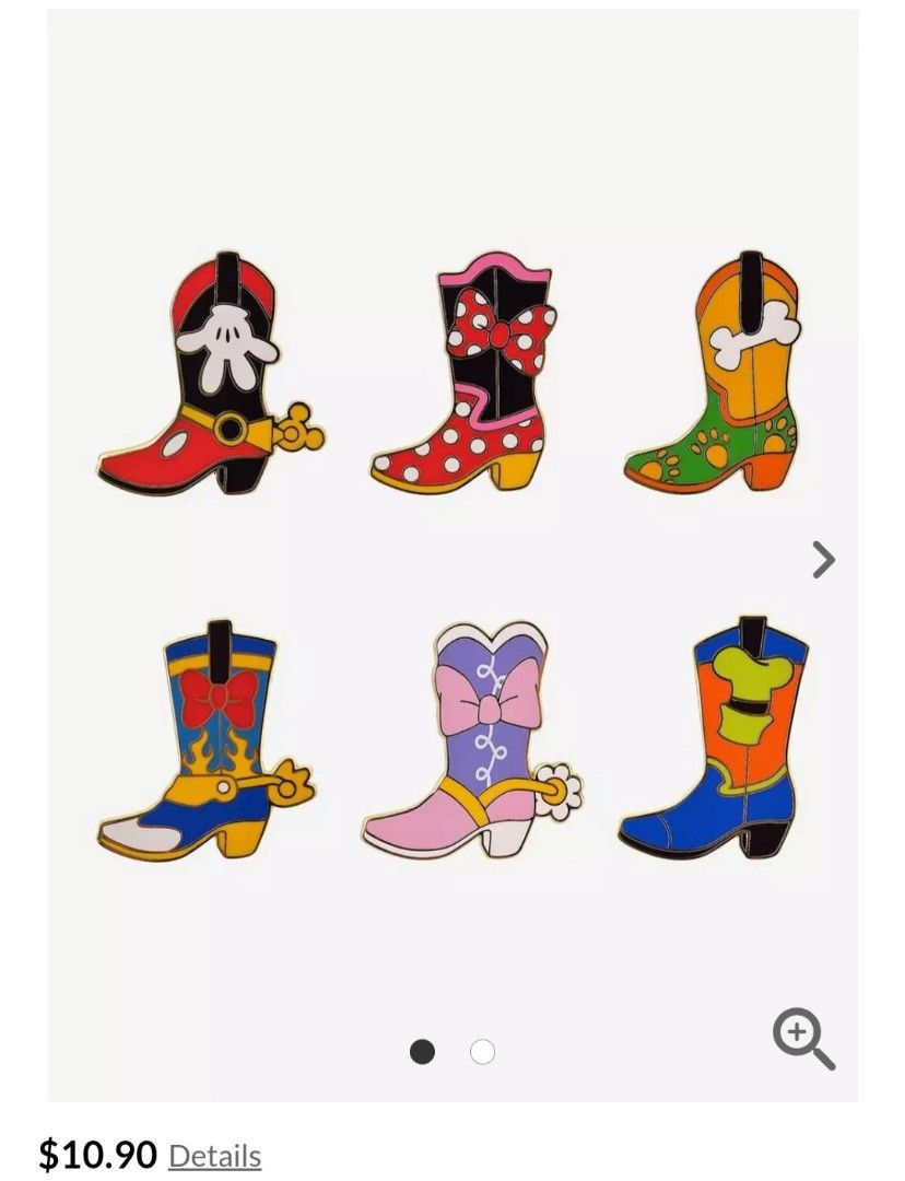 10 JUNE 24 Disney Mickey Mouse and Friends Cowboy boots pin blind box Brand new sealed