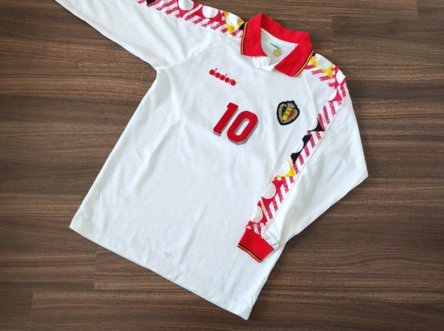 10 SCIFO Belgium 1994 Away Longsleeve soccer/football jersey/kit