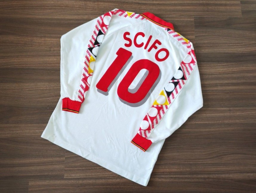 10 SCIFO Belgium 1994 Away Longsleeve soccer/football jersey/kit