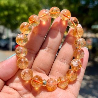 10mm size Natural Citrine + 14K pure gold ⭐️