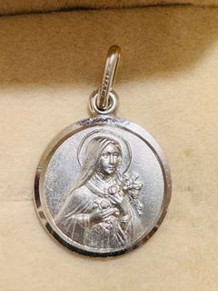 14k WG St. Therese Pendant Medallion