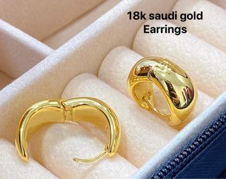 18K Saudi Gold Chunky Earrings (Most Updated)