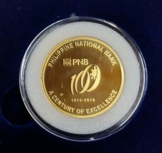 1916-2016 Philippine National Bank 100th Years Anniversary Medal with Box and COA