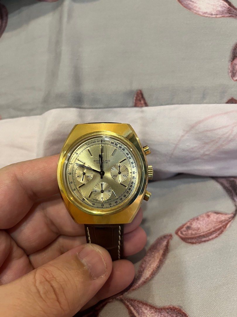 1973 BREITLING TRICOMPAX GOLD PLATED CHRONOGRAPH REF 1451