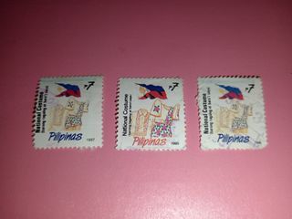 (1995, 1996, 1997) [TAKE ALL x3] Pilipinas Native Series Stamps National Costume Barong Tagalog at Barot Saya 7 PESO Stamp Vintage Old Print Collectible Prints Philippines Collector Stamps Collection Philippine