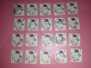 (1995) [TAKE ALL x20] Pilipinas Native Series National Flower Sampaguita 1 PESO Stamp Vintage Old Print Collectible Prints Philippines Collector Stamps Collection Philippine