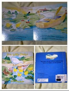 (2003) Five Little Ducks Sing-along Books Children's Book Novel Nursery Rhymes Hardbound Hard Cover Collectible Hardcover Books Novels UK Published Old Print Vintage for Kids Collector Small Prints Collection