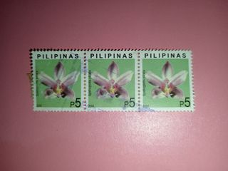 (2004) [TAKE ALL x3] Pilipinas Native Flower Series Spathoglottis plicata Stamp Set Vintage Old Print Collectible Prints Philippines Collector Stamps Collection Philippine