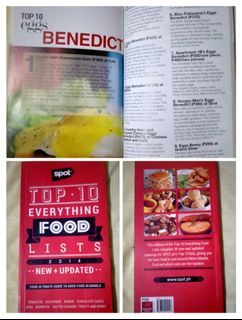 (2014) Spot PH Top 10 Everything Food Lists (Your Ultimate Guide to Good Food in Manila) Book Novel Magazine Illustrated Picture Image Old Print Collectible for Foodies Chef Cook Foods Lover Collector Chefs Cooks Foodie Illustration Collection Philippines