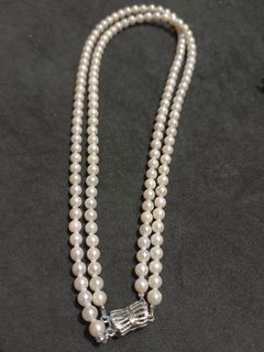 2 Strand Akoya Pearl Necklace from Japan
