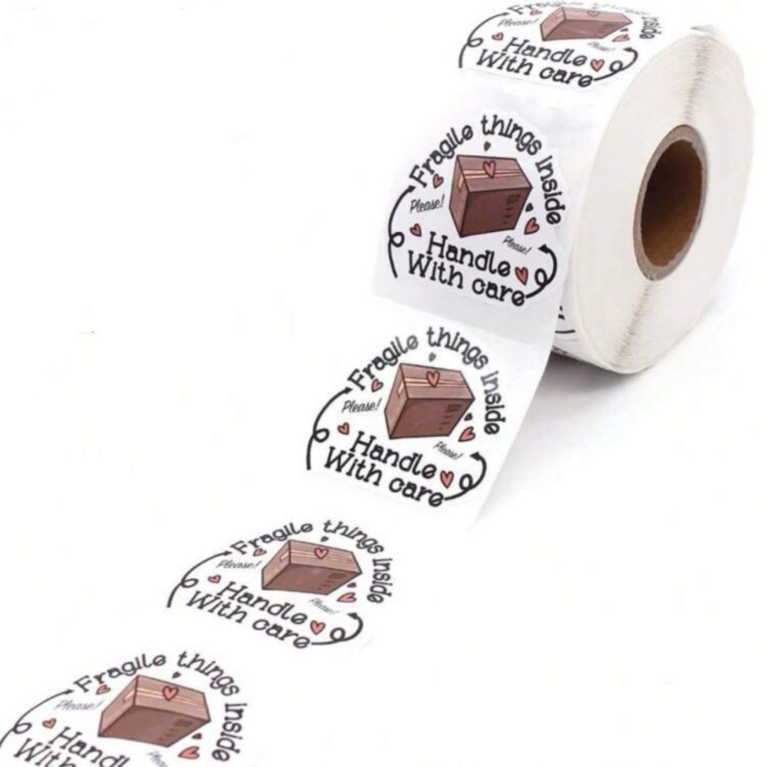 [$5 for 50pcs] Warning Stickers Fragile Things Inside Please Handle ...