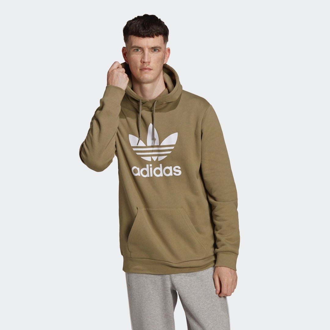 47 Adidas original logo hoodie green