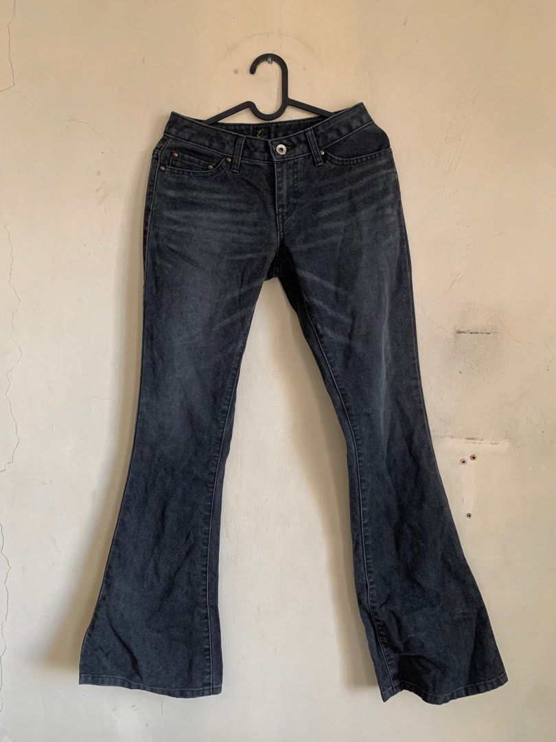 ♱ Archive Black Flared Jeans ♱ (archive, lgb, y2k,grunge, alt