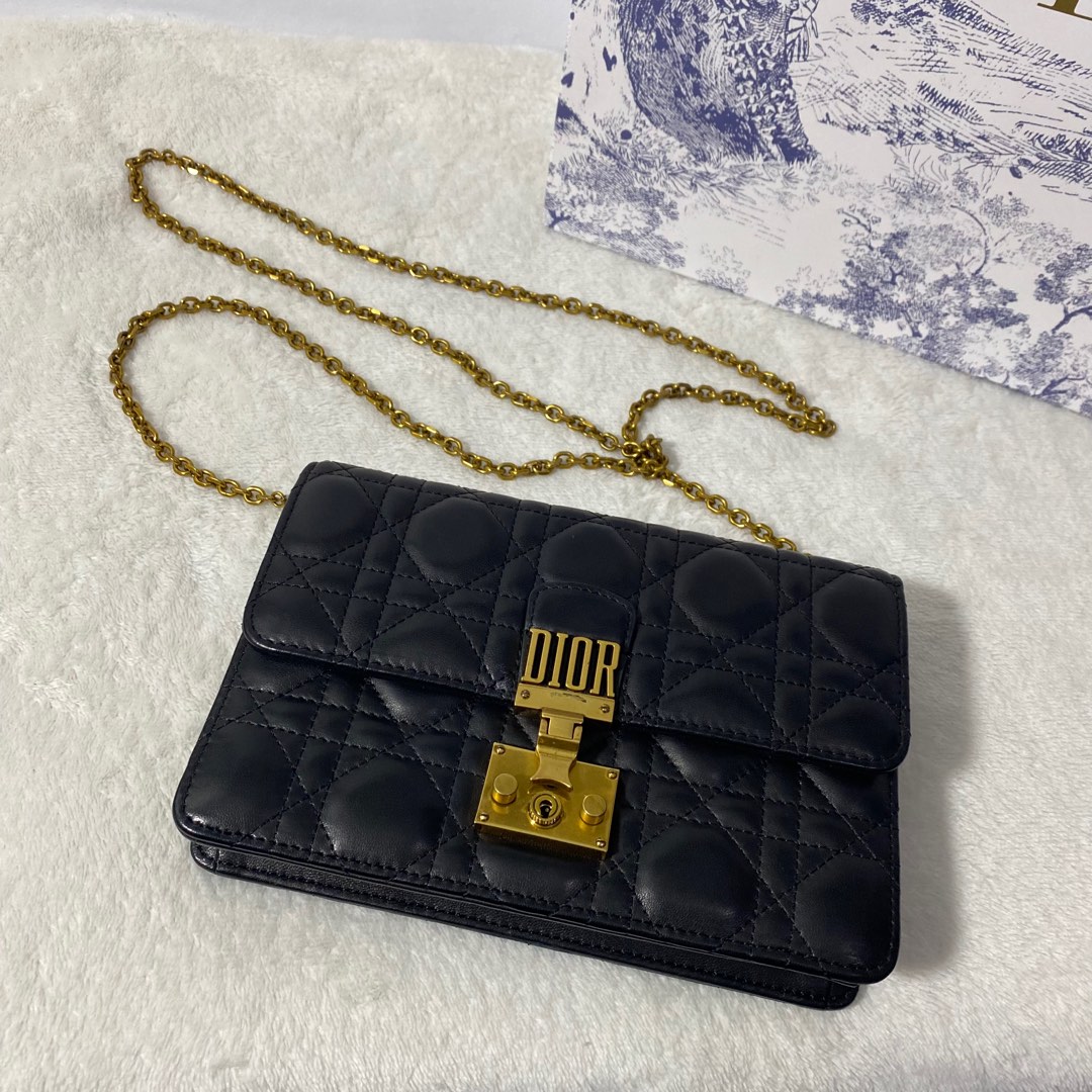 CHRISTIAN DIOR ADDICT WOC WALLET ON CHAIN SLING BLACK BAG Luxury Bags Wallets on Carousell