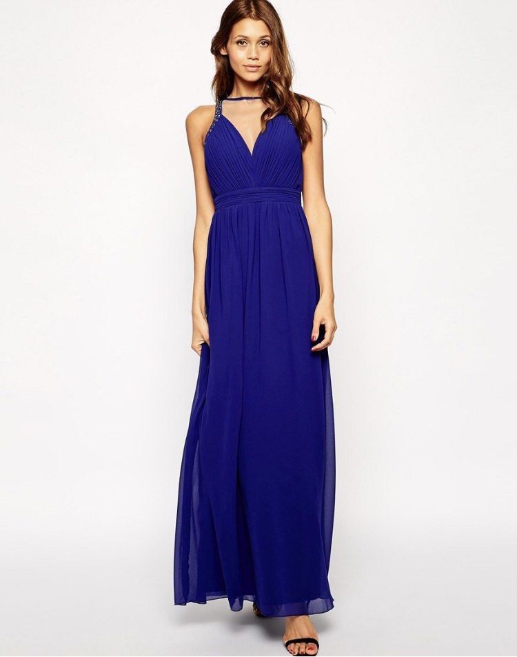fitted lace wedding dress Marmalade Purple Ruffle Maxi Dress - 14