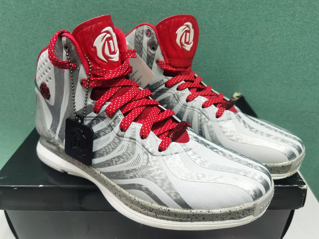ADIDAS D ROSE 4.5 LIGHT GREY US10, 男裝, 鞋, 波鞋- Carousell