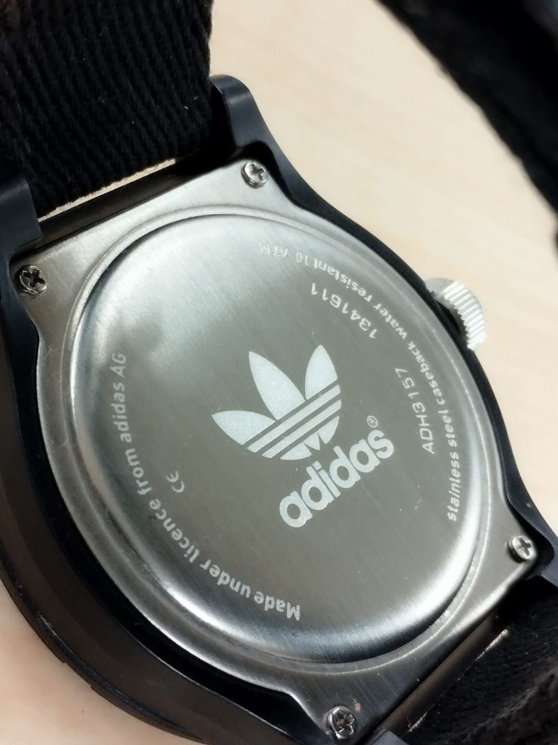 Adidas Newburgh Black Dial Men s Canvas Watch ADH3157 Men s Fashion Watches Accessories Watches on Carousell