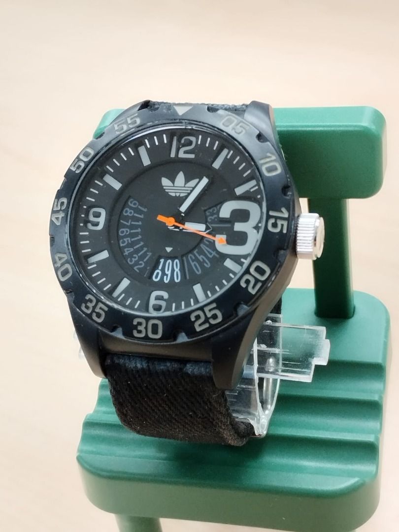 Adidas Newburgh Black Dial Men s Canvas Watch ADH3157
