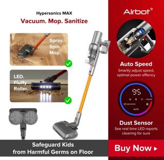 [ Pre-Order ] Airbot Hypersonics PRO 27,000Pa Handheld Cordless Vacuum ...
