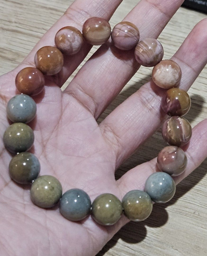 Alashan Bead Bracelet (Category: Bracelets) located in Cainta. Submitted by Kahi0410 (Listing ID 1300334683, Image 1). Description: Natural Alashan Stone Bead Size 12mm Garterized fits 17cm.