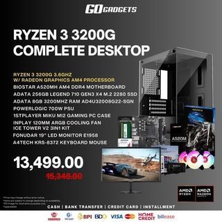 AMD RYZEN 3200G COMPLETE DESKTOP SET