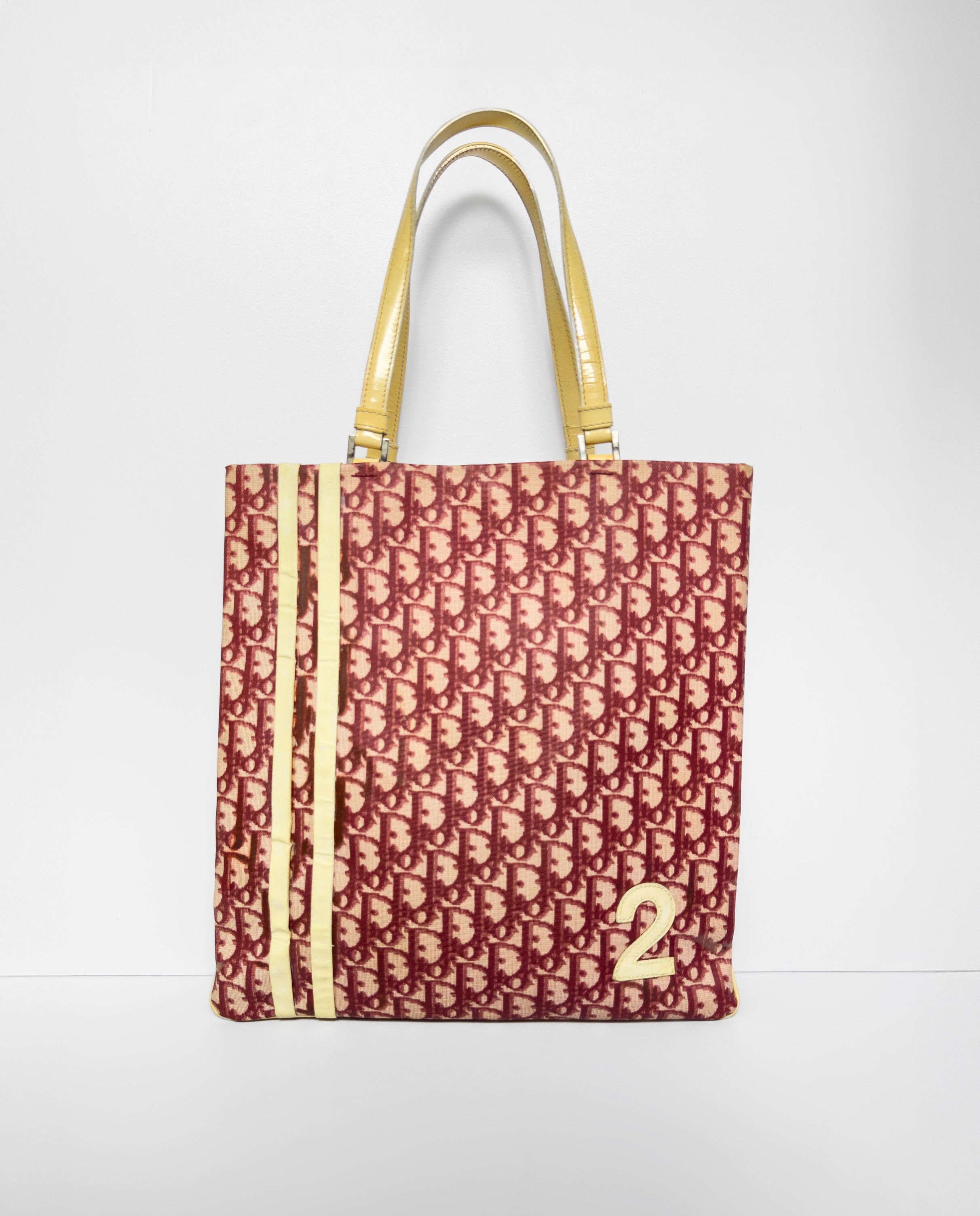Authentic Vintage Christian Dior No.2 Red Trotter Monogram Tote Bag Luxury Bags Wallets on Carousell