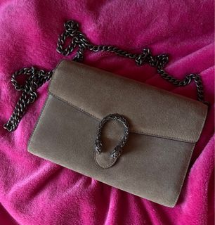 Authentic Vintage Gucci Suede Wallet on Chain