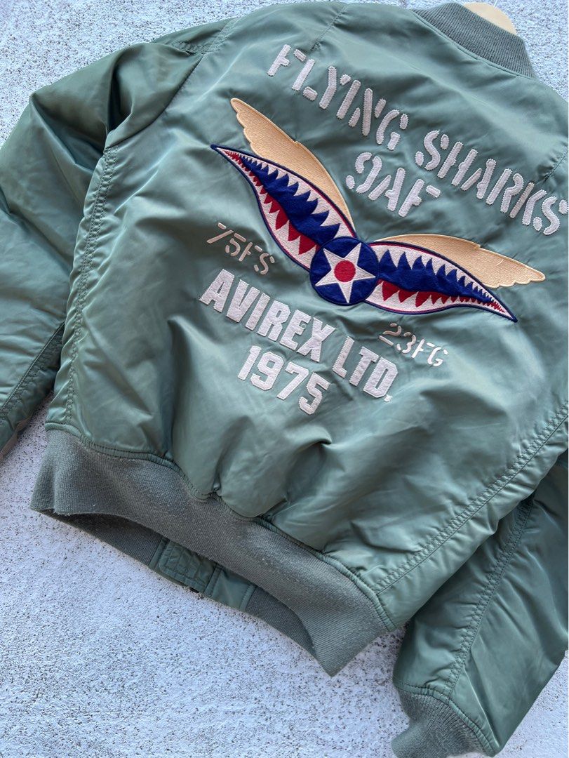 Avirex/Men'S M/Ma-1 Flight Jacket/Flying Sharks Flying  Shakes/Sage/6172151/Jumpe | eBay