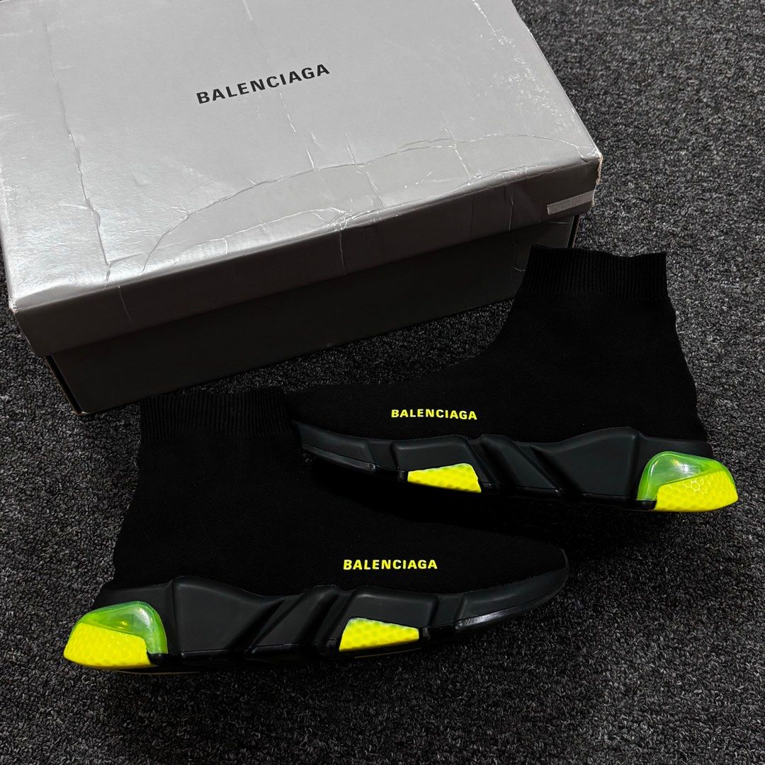 Green balenciaga speed trainer shop