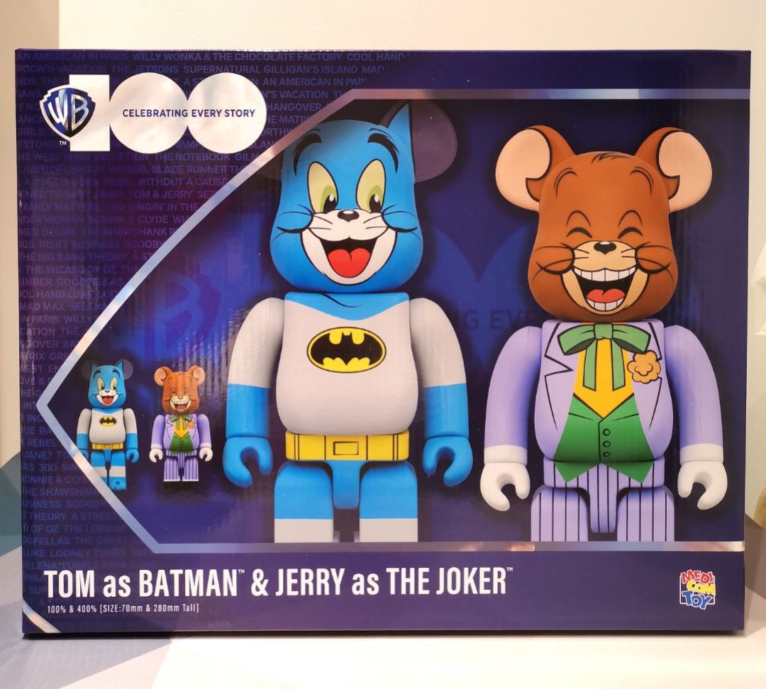Pre-Order] Bearbrick TOM & JERRY WB100TH - TOM as BATMAN