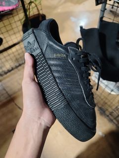 black adidas samba sneakers