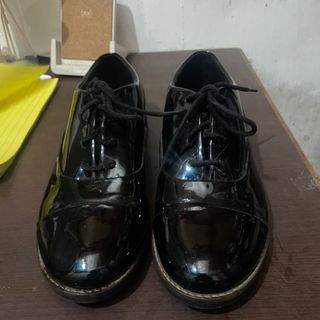 Black Zara Kids Loafers Derby Shoes