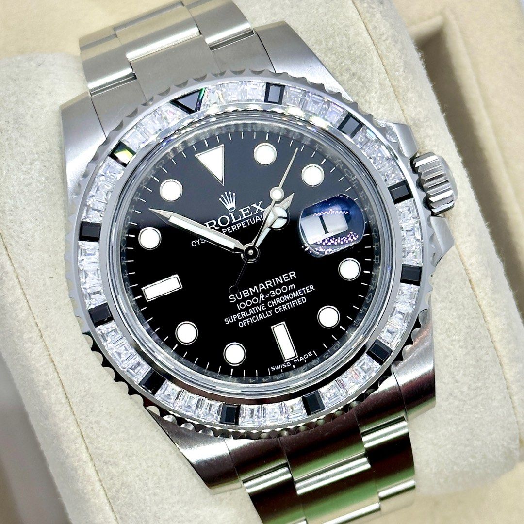 BLING 2017 Rolex Submariner Date Black Diamond Bezel 116610ln 114060 16610 126610ln We Sell Buy Trade Hublot Rolex Audemars Piguet Patek