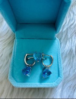 Blue Topaz Ring and Earrings Set