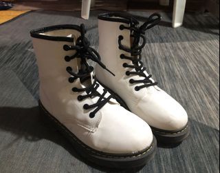 Boots Leatherette White