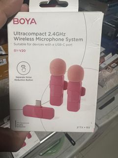 Boya BYV2
Wireless Microphone System
Pink - 2 mics type C